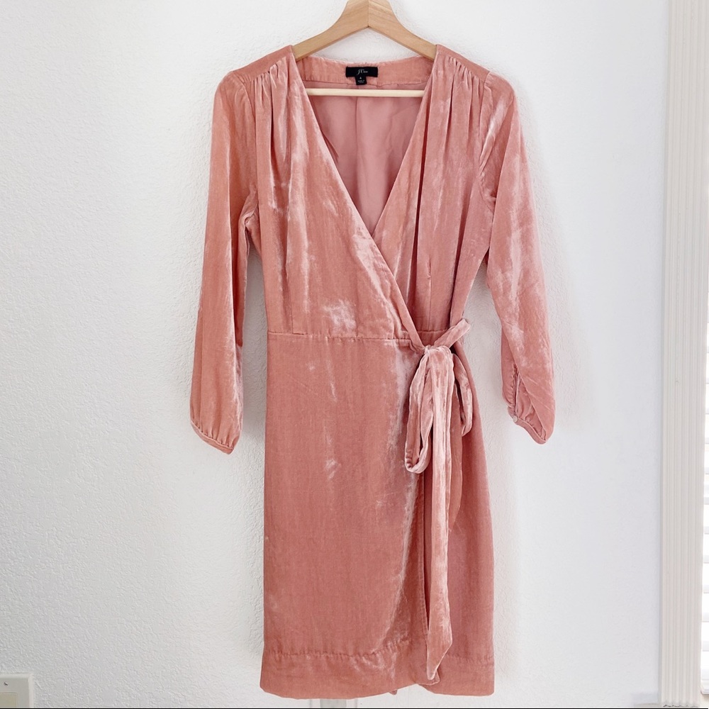 J. Crew wrap velvet party dress, Sz 4